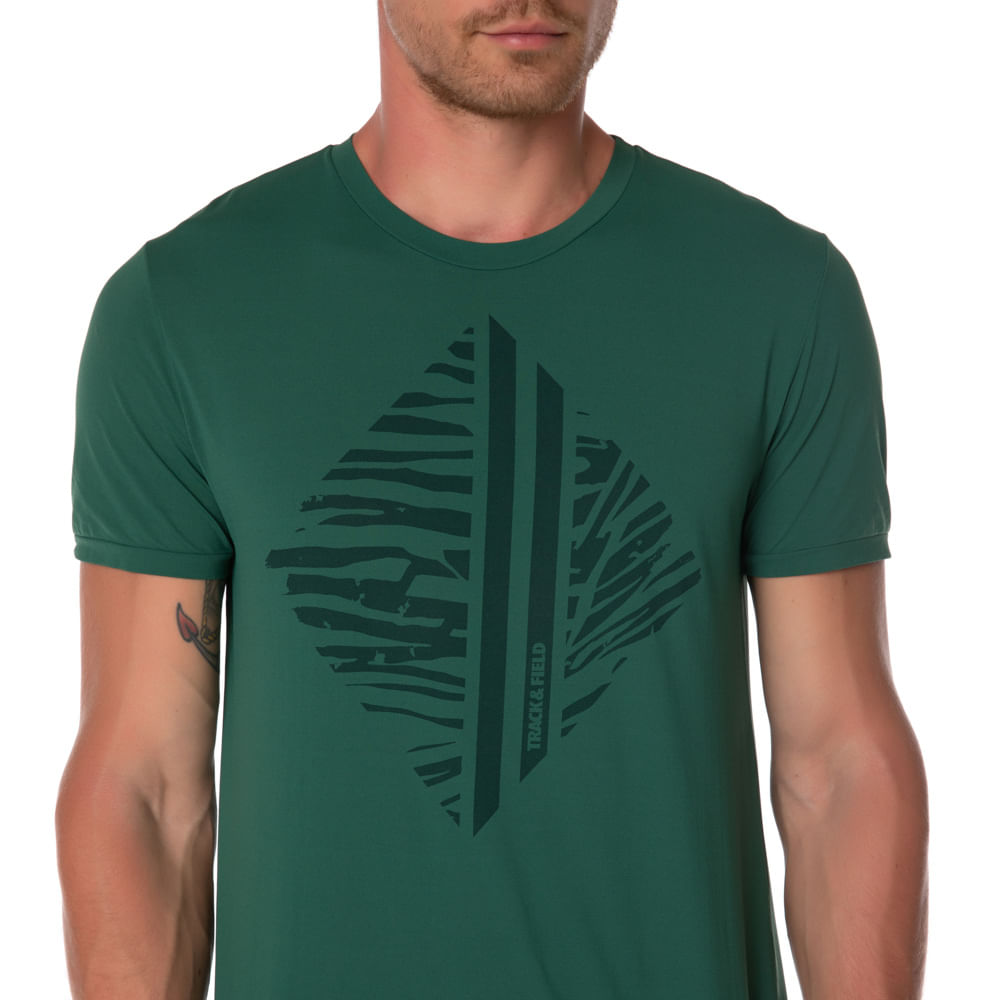 Camisetamasculinamangacurtatrackfieldraizesveredathermodry Track&Field