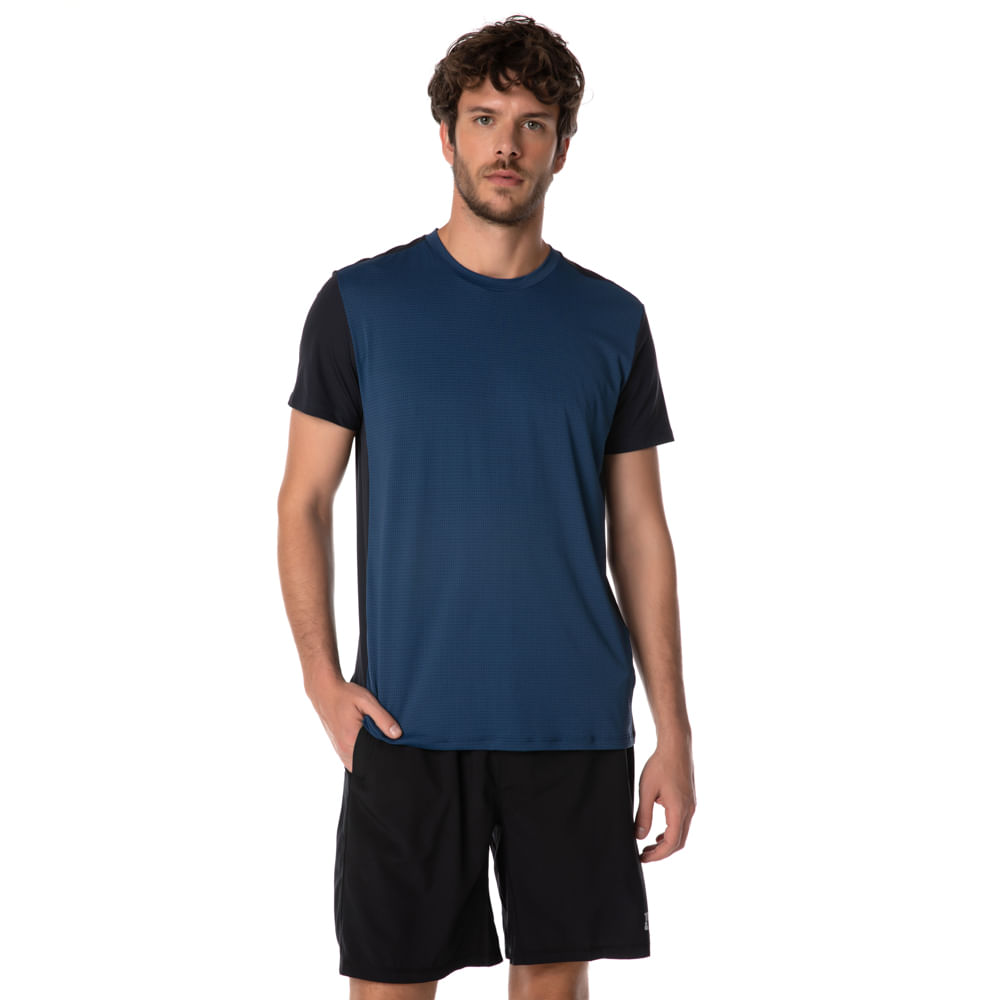 Camisetamasculinamangacurtatrackfieldbicolorjalapaothermodrycool Track&Field