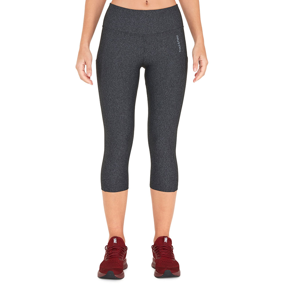 LEGGING FEMININA 3/4 BOLSOS MESCLA ESCURO