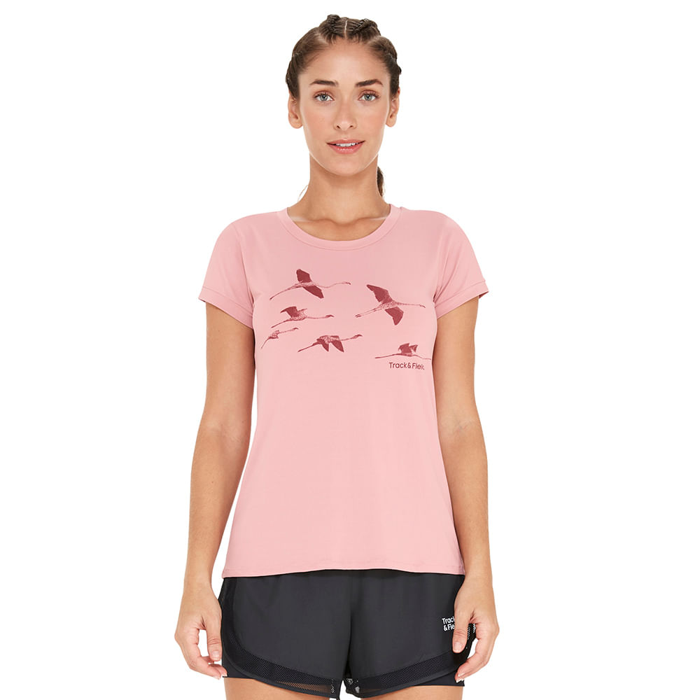 CAMISETA FEMININA MANGA CURTA THERMODRY PÁSSAROS