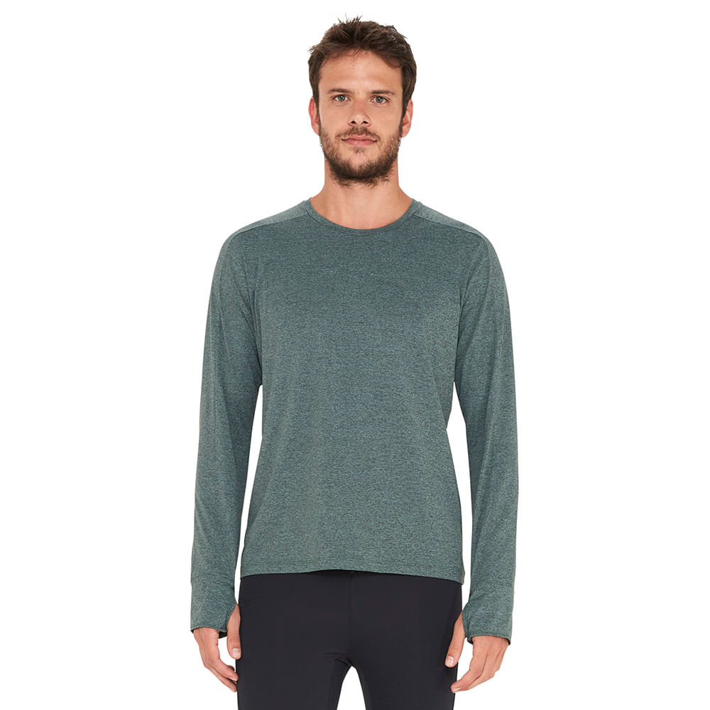 CAMISETA MASCULINA MANGA LONGA SLIM MESCLA