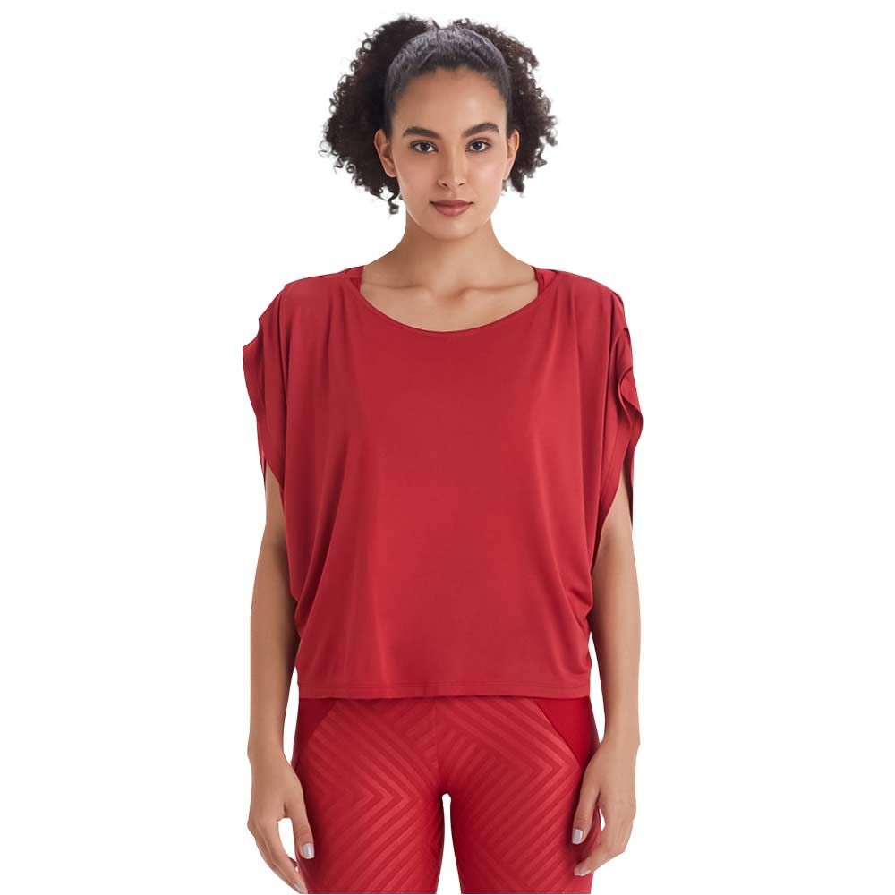 camiseta-feminina-manga-curta-tracos-vermelha-frente