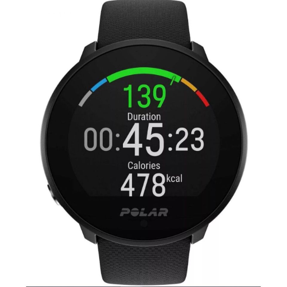Relógio Polar Unite C/ Pulseira Silicone Preta Unissex (tam P/G)
