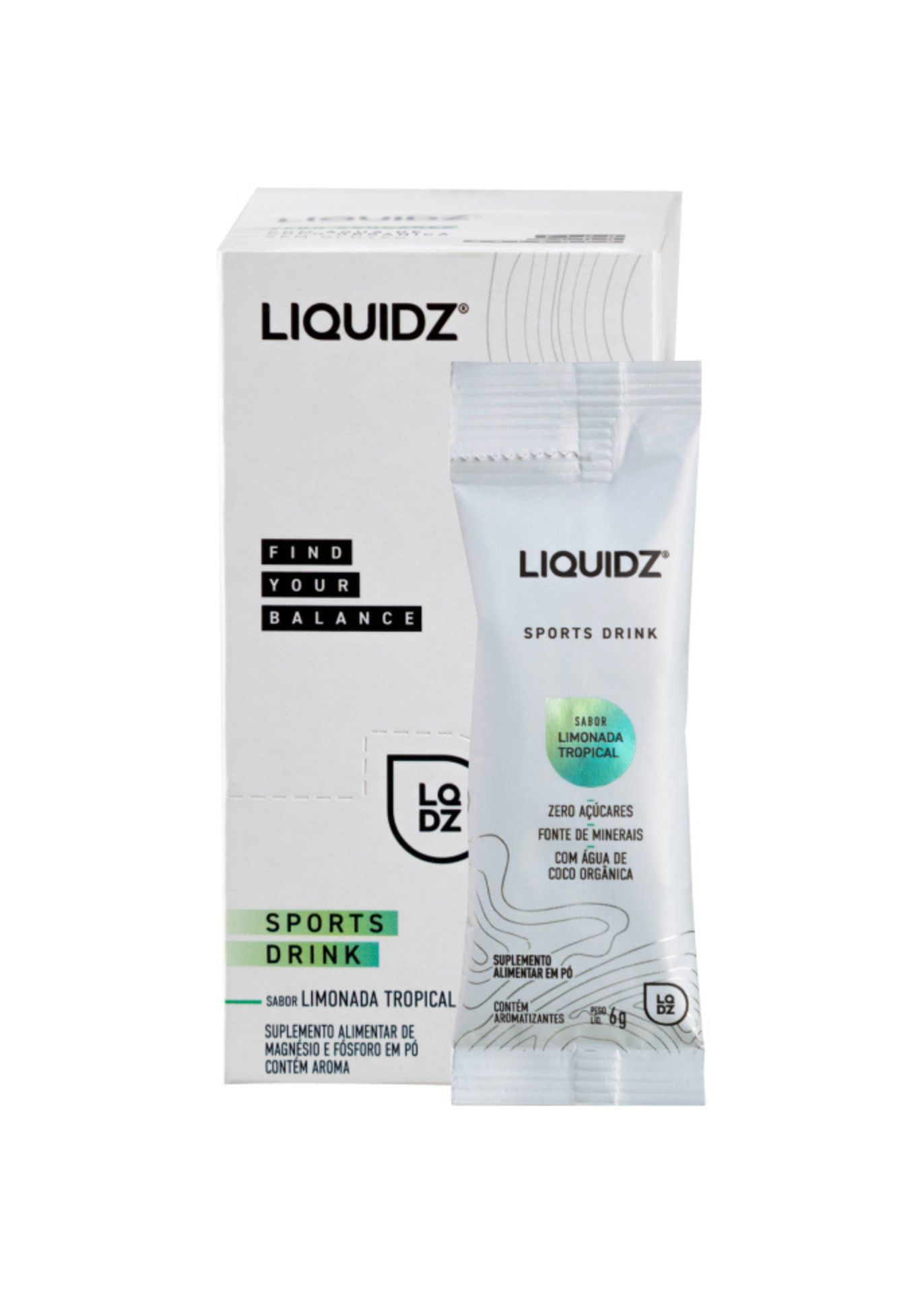 Sachê de eletrólitos sabor limonada Tropical Liquidz - 6g