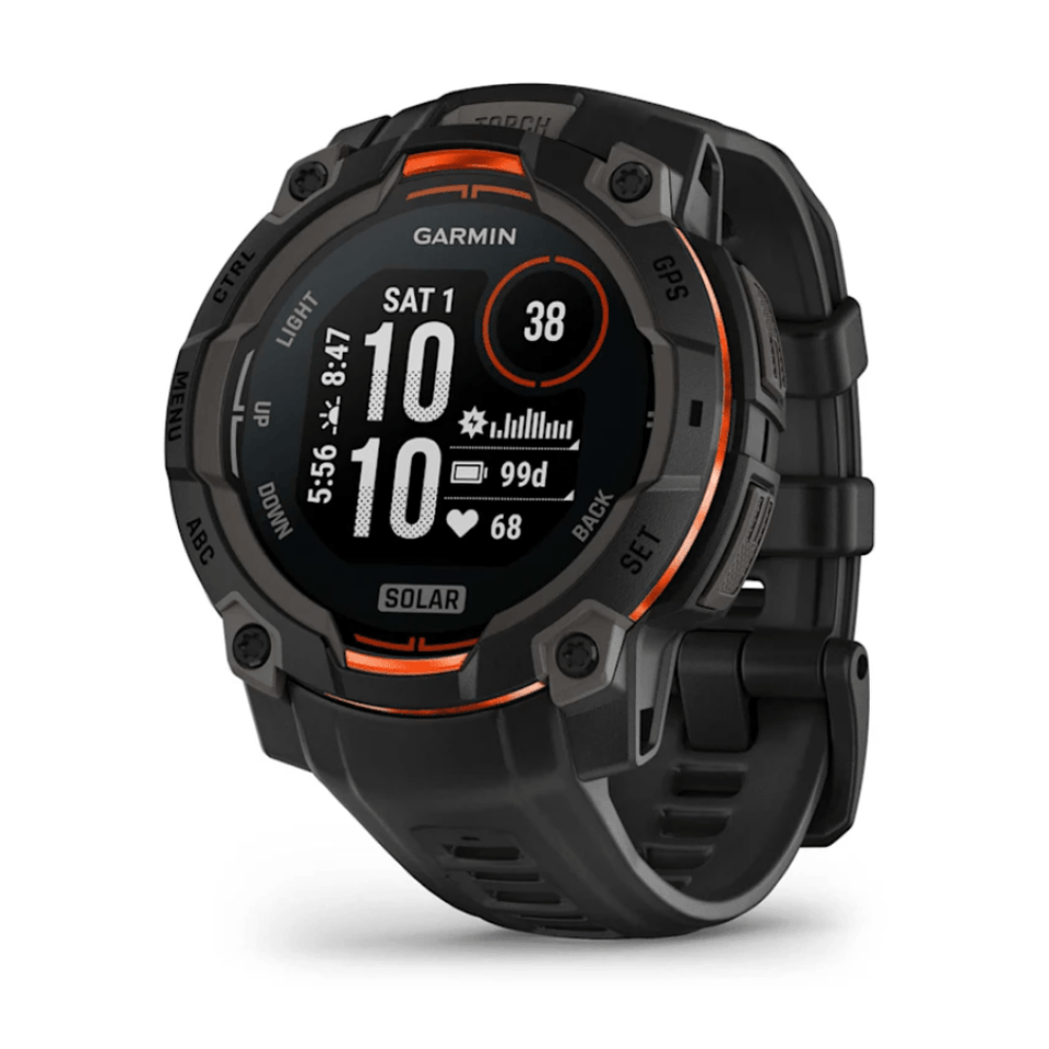 Relógio Garmin Instinct 3 com Monitor Cardíaco de Pulso e Gps 45 Mm e Solar