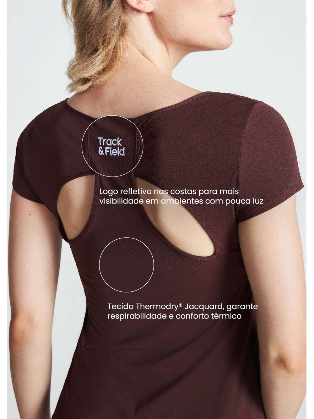 Track&Field — Camiseta Feminina Manga Curta Thermodry Gota