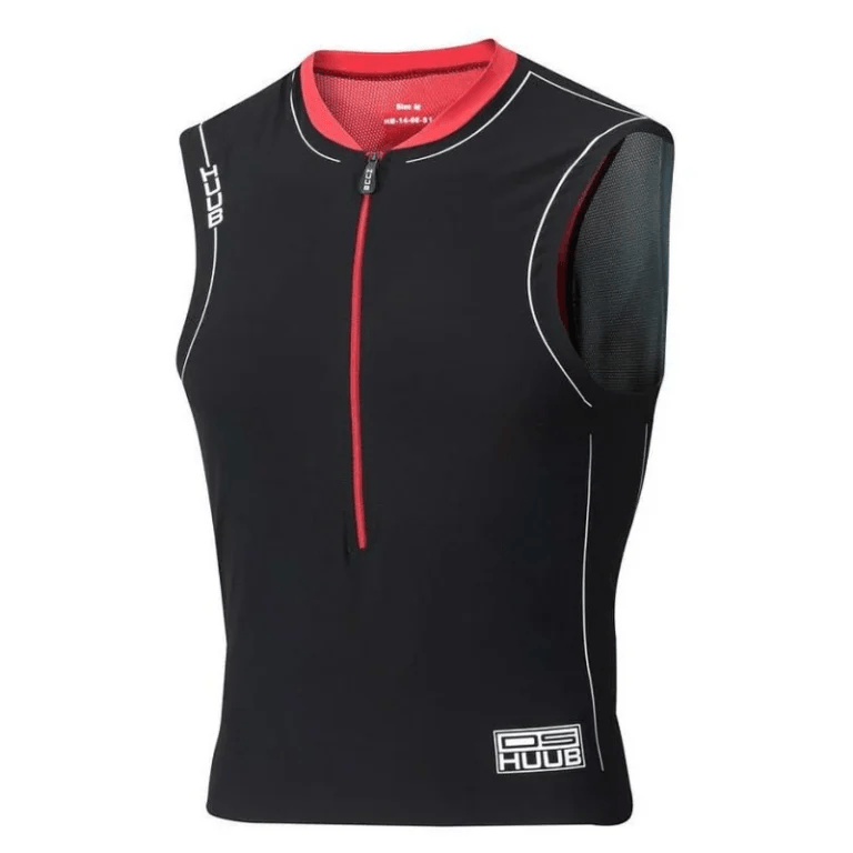 Dave Scott Tri Top Sleeveless Black/Red Masculino