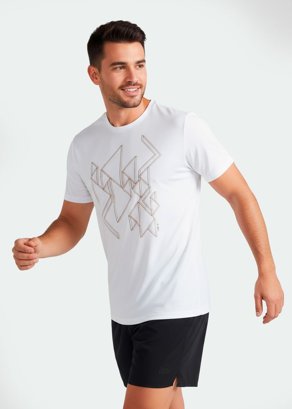 Camiseta Masculina Manga Curta Thermodry Triangles