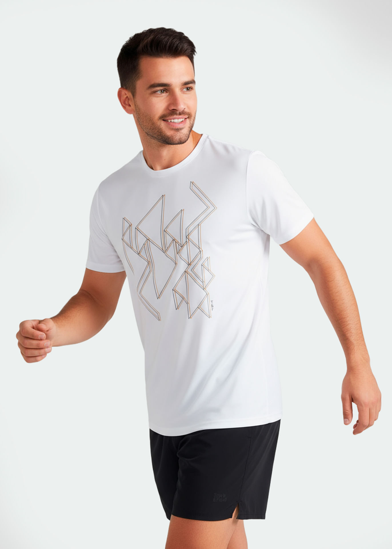 Camiseta Masculina Manga Curta Thermodry Triangles