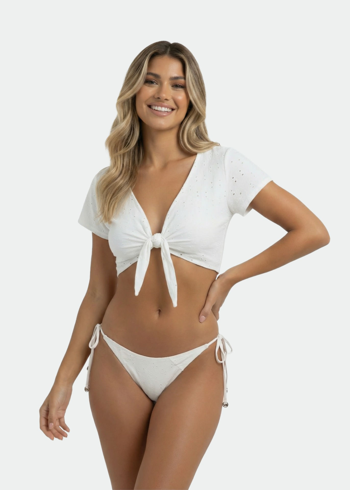 Top Biquíni Cropped Laço Paz