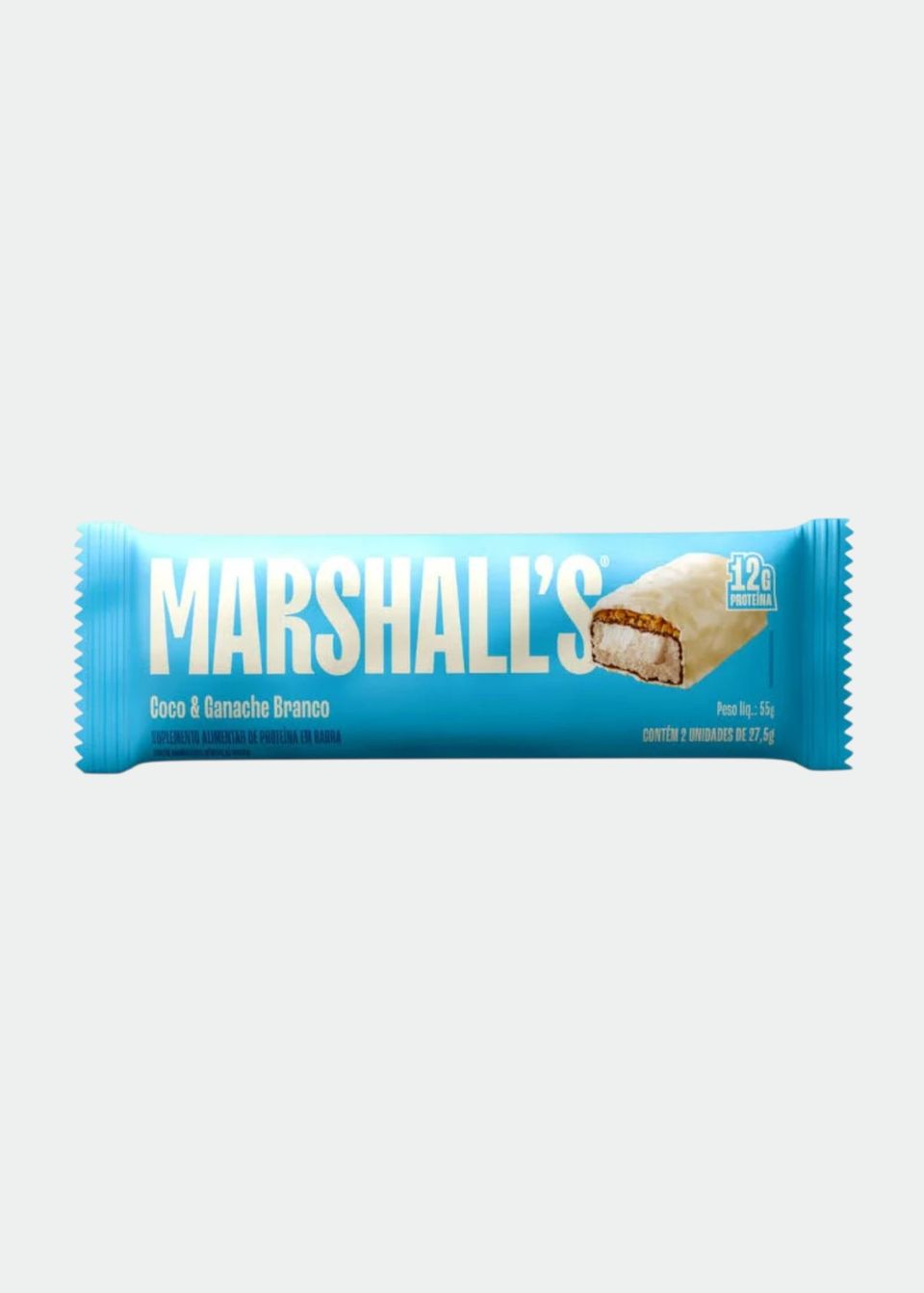 Barra Proteica Coco e Ganache Branco Marshalls - 55g