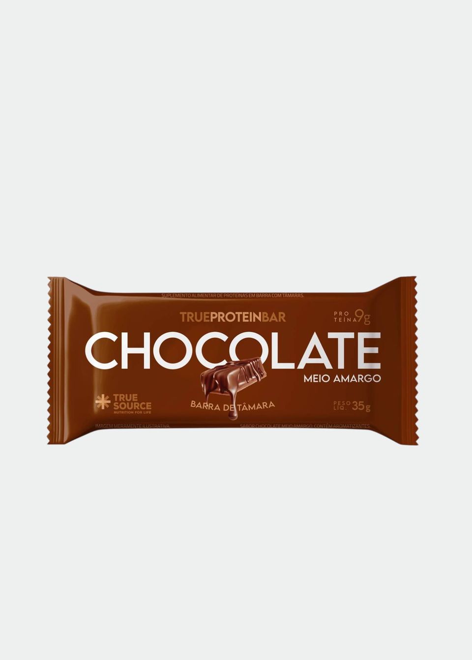Barra Proteica Chocolate Meio Amargo True Source - 35g