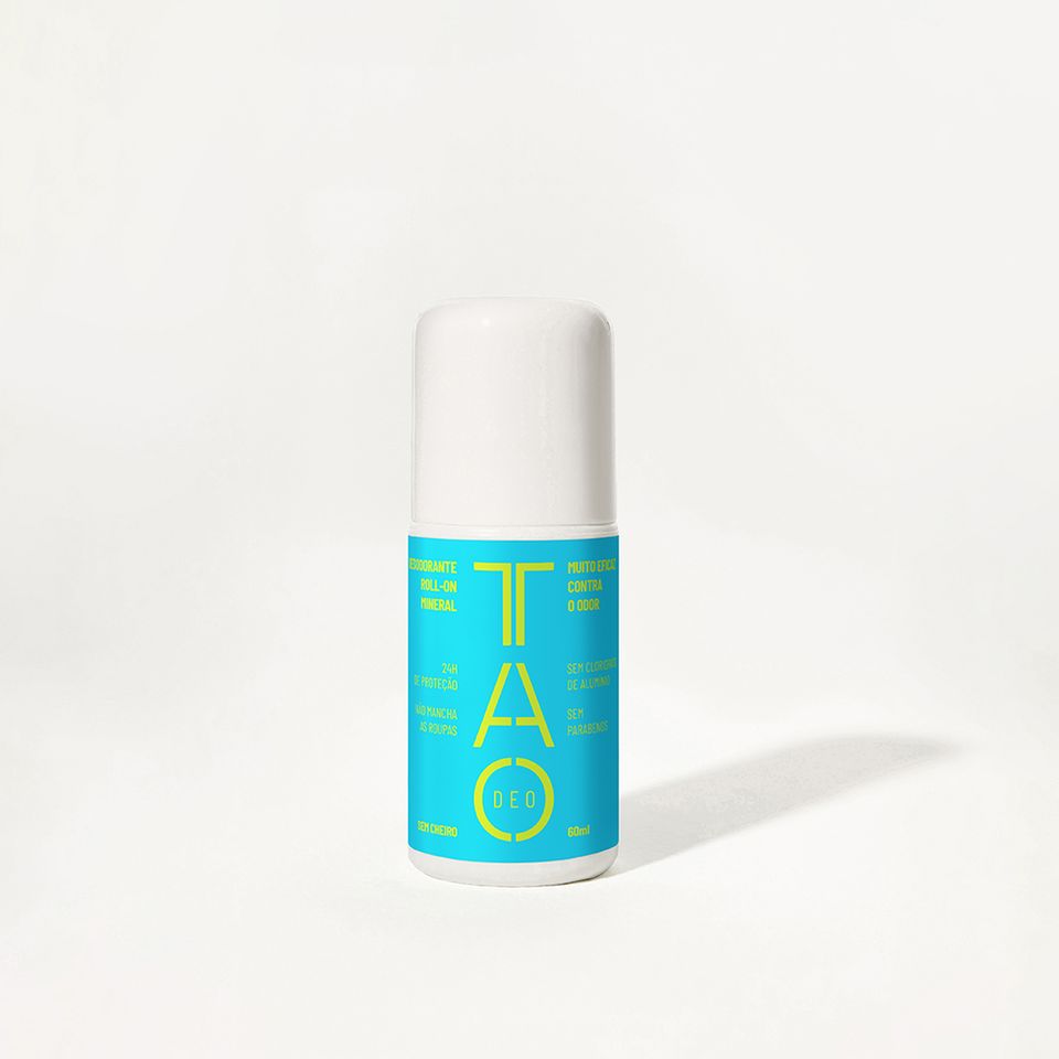 Desodorante Natural Roll-On Taodeo 60ml. Sem Cheiro, Sem Alumínio e Vegano