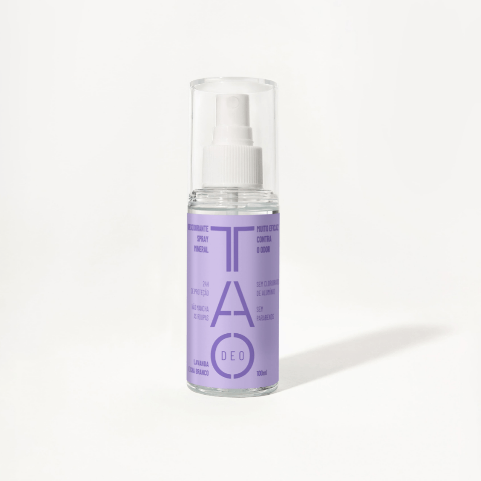 Desodorante Natural Spray Taodeo 100ml. Lavanda e Chá Branco, Sem Alumínio e Vegano