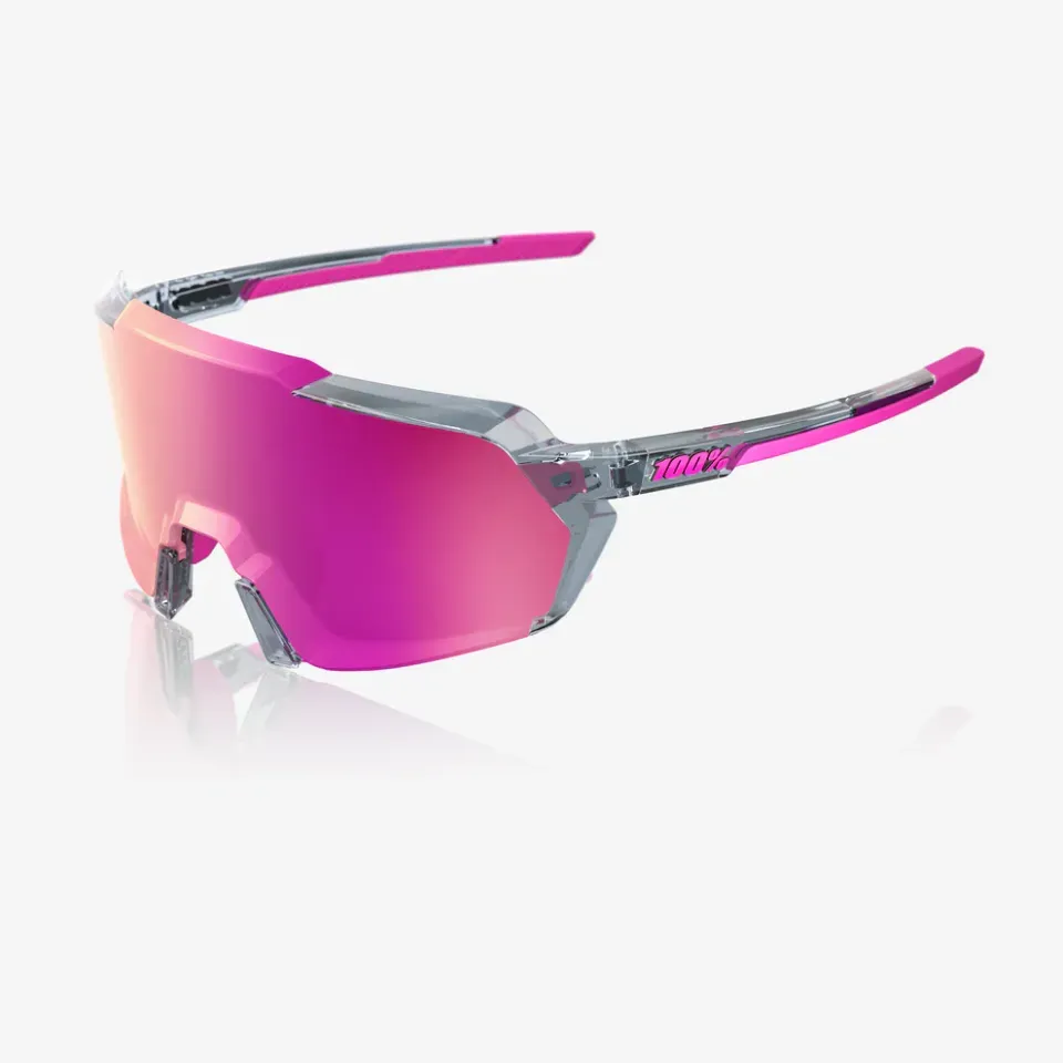Óculos de Sol 100% Korbin- Polished Translucent Grey- Purple Multilayer Mirror Lens