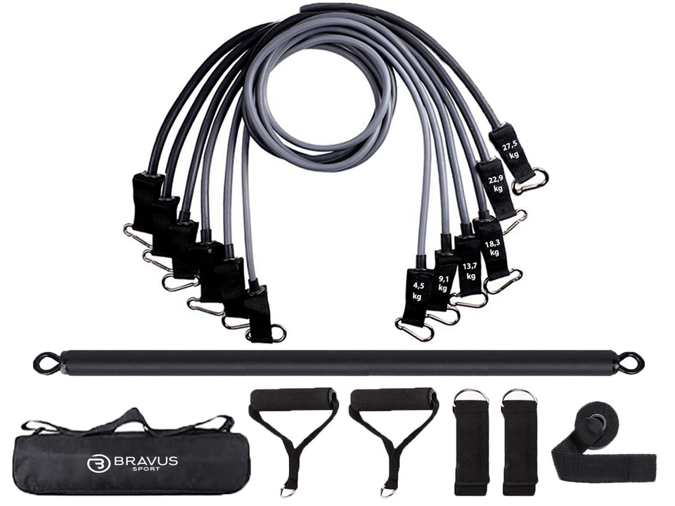 Kit Tubing Extreme Pro Bravus 95kg com Barra de Exercícios
