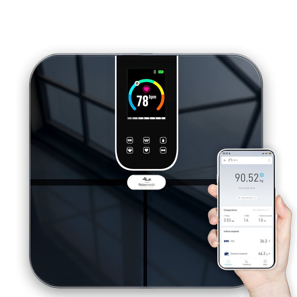 Balança de Bioimpedância Intelligence Plus Relaxmedic