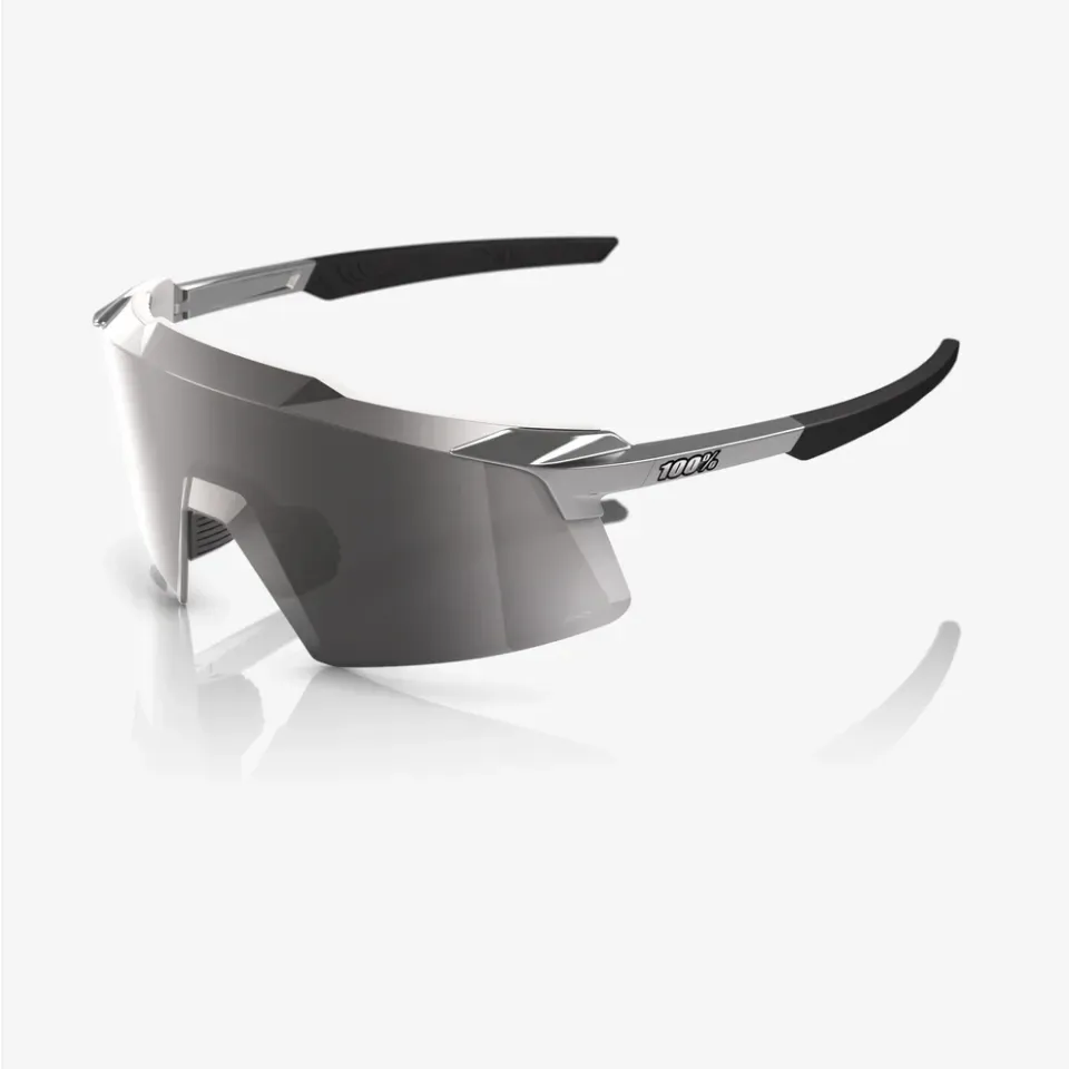 Óculos de Sol 100% Aerocraft - Gloss Black Chrome - Hiper Silver Mirror