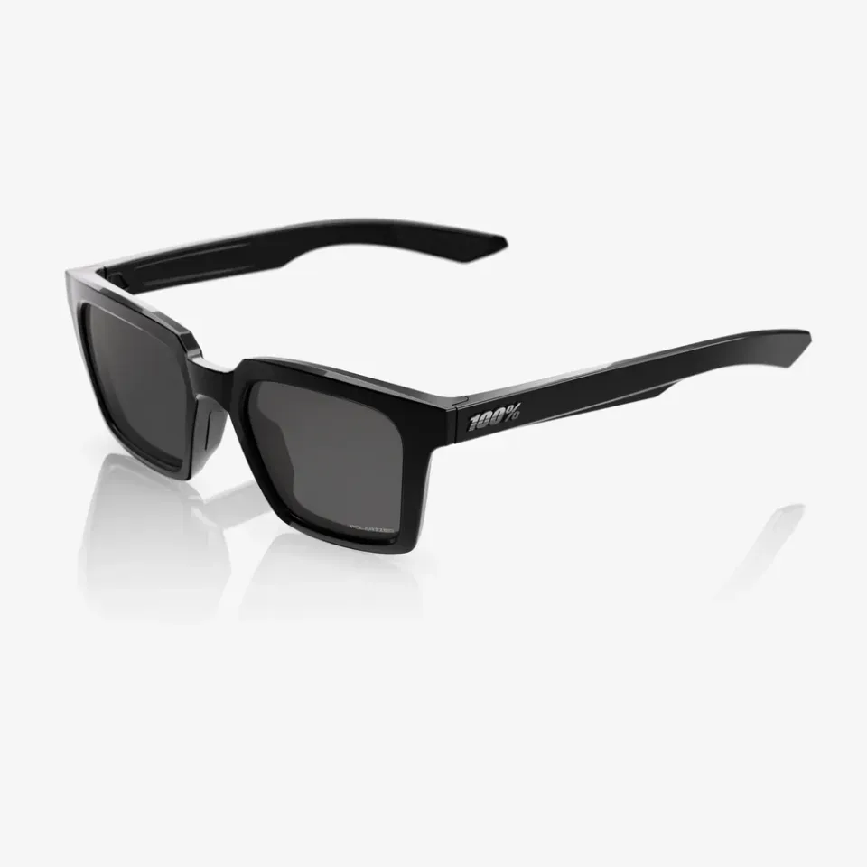 Óculos de Sol 100% Erba - Polished Black - Grey Polarized Lens