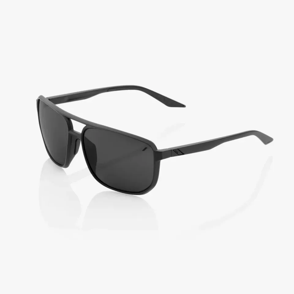 Óculos de Sol 100% Konnor - Matte Black - Black Mirror Lens