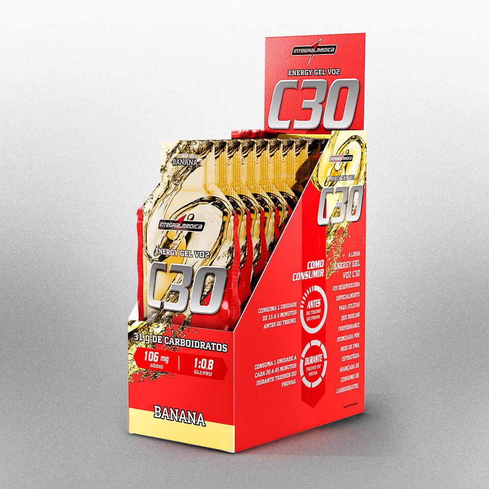 Energy Gel Vo2 C30 Integralmedica Banana 10 Unidades