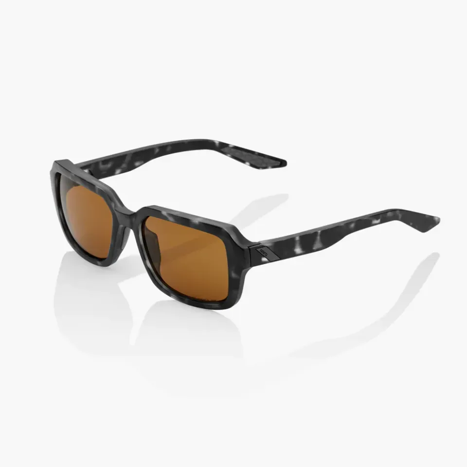 Óculos de Sol 100% Rideley - Matte Black Havana - Bronze Peakpolar Lens