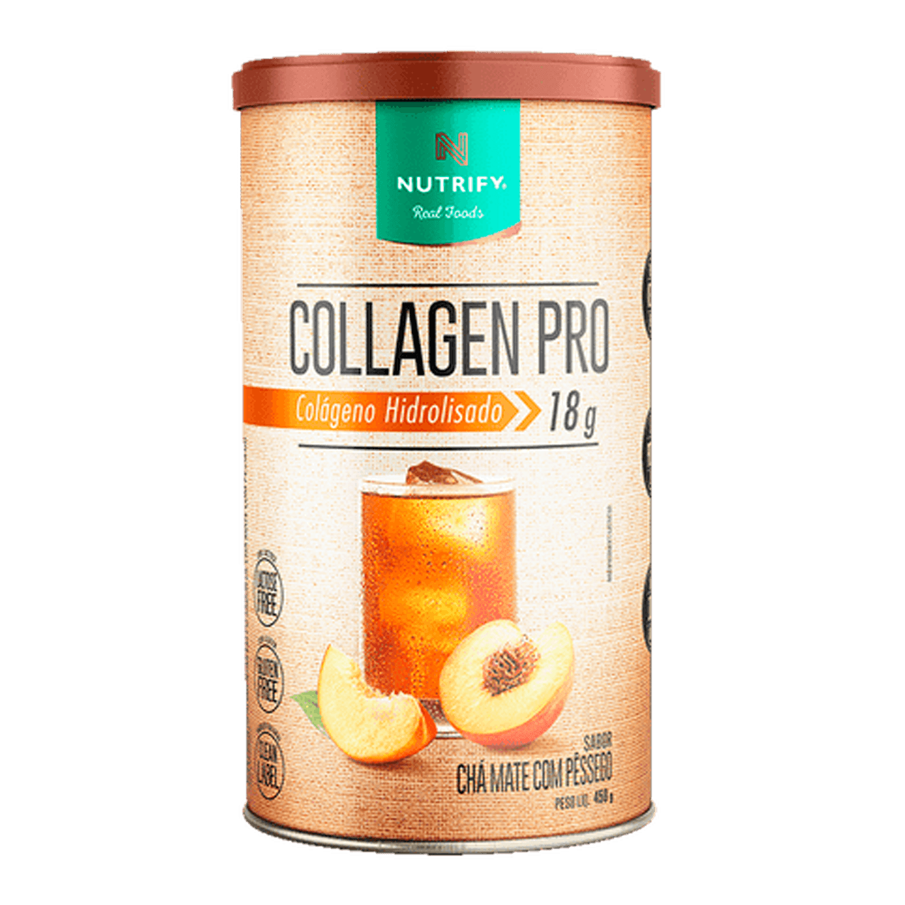 Collagen Pro + Body Balance Nutrify Chá Mate com Pêssego 450g — Track&Field
