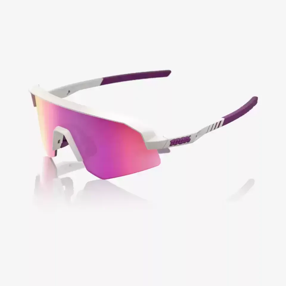 Óculos de Sol 100% Slendale - Matte Chalk - Purple Mirror