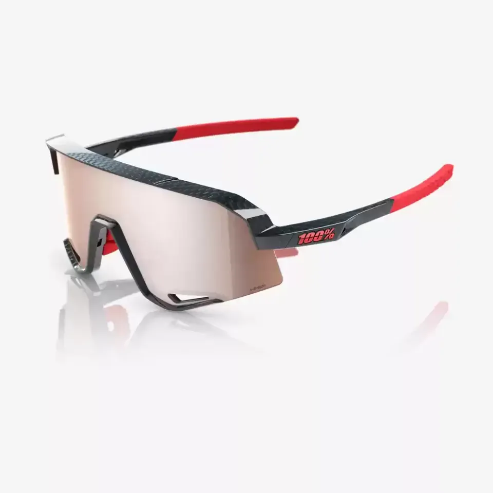 Óculos de Sol 100% Slendale - Gloss Carbon Fiber - Hiper Crimson Silver Mirror Lens