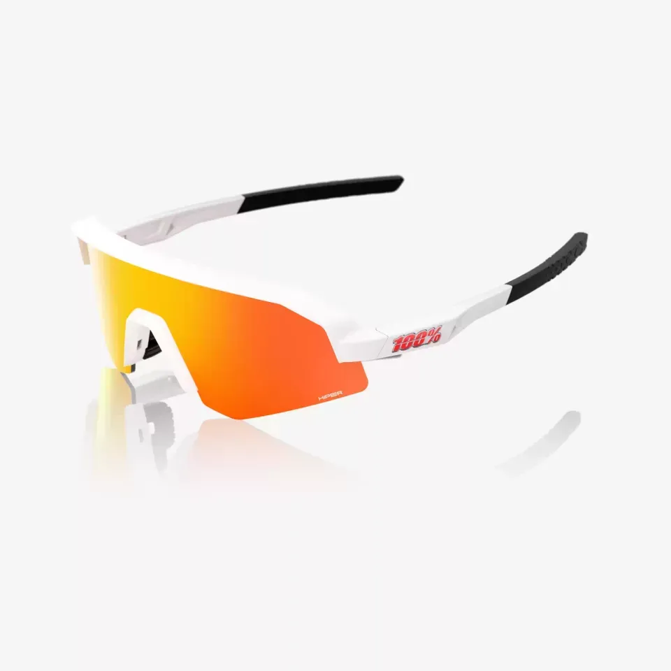 Óculos de Sol 100% Slendale Youth - Matte White - Hiper Red Multilayer Mirror