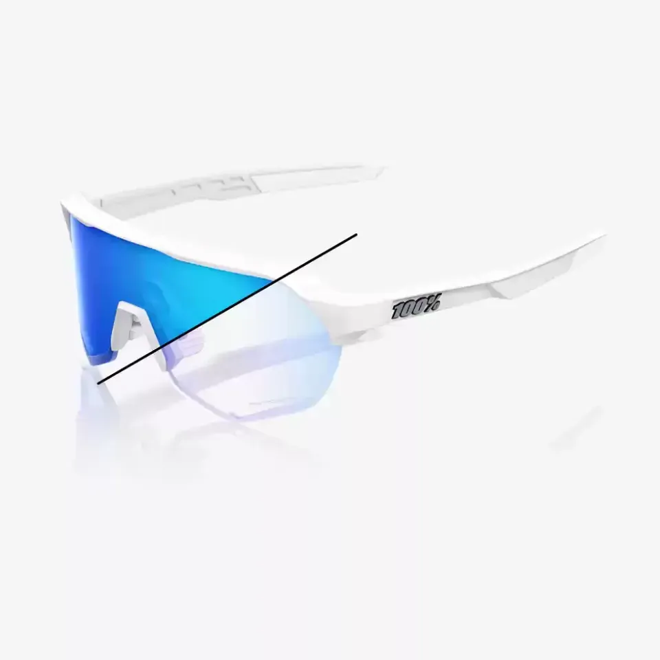 Óculos de Sol 100% S2 - Bastille Le - Pearl White Glitter - Blue Mirror Photochromic