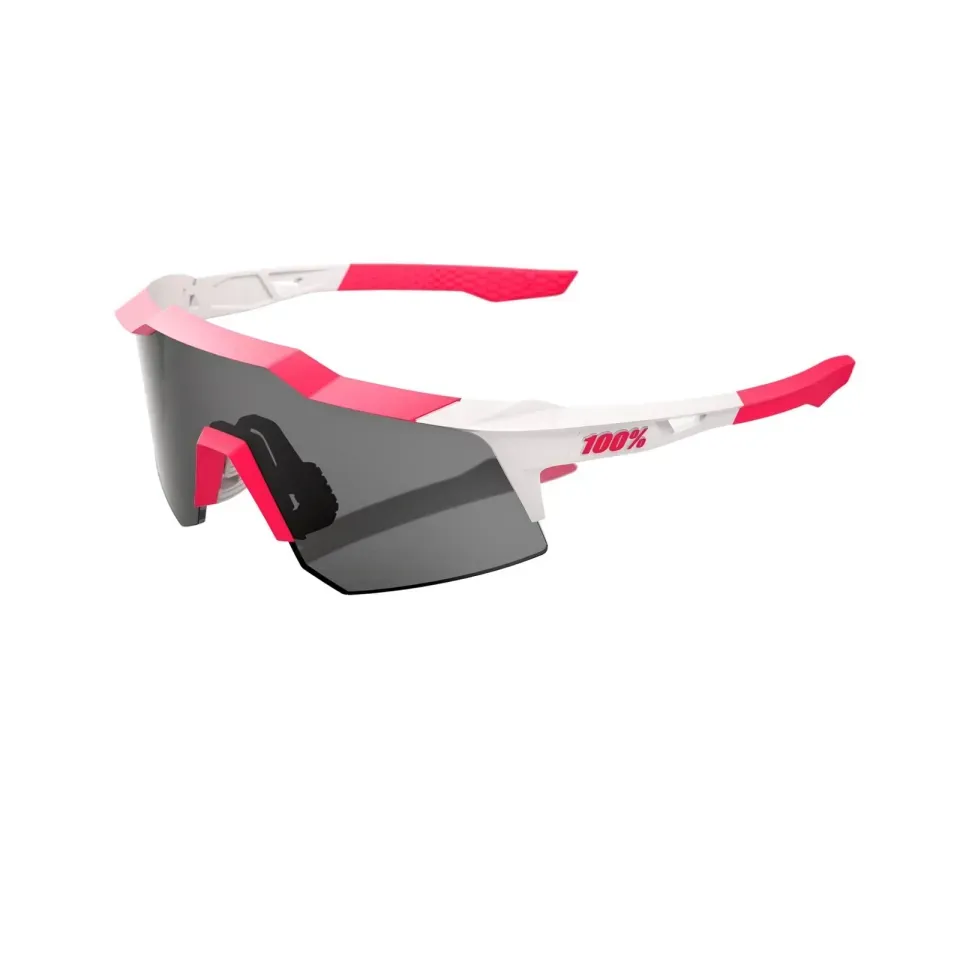 Óculos de Sol 100% Speedcraft - Puddy Pink White - Smoke