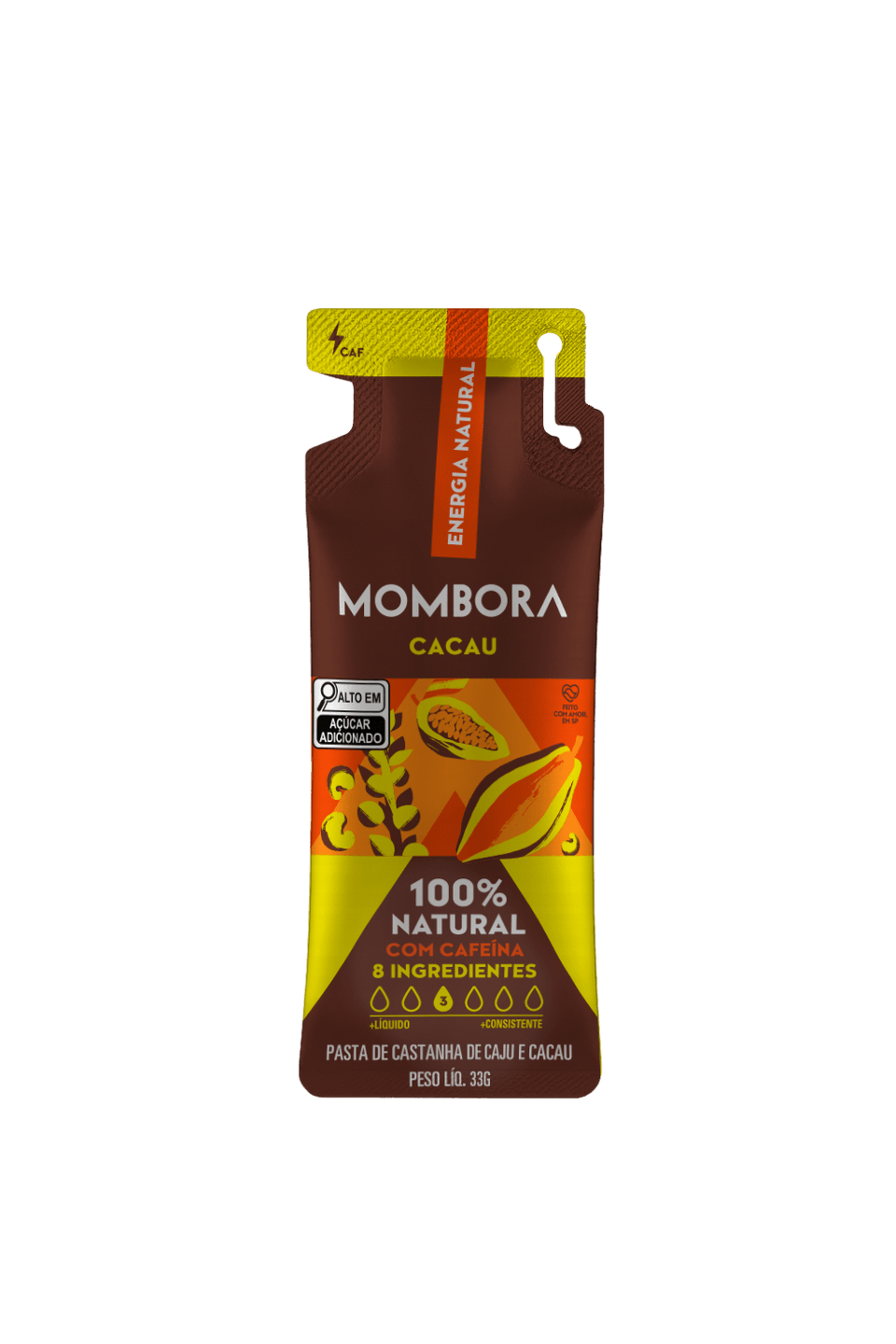 Gel Cacau e Castanha de Caju Mombora - 33g