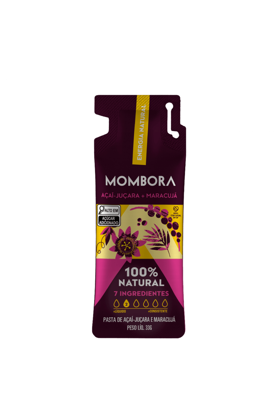 Gel Açaí-Juçara e Maracujá Mombora - 33g