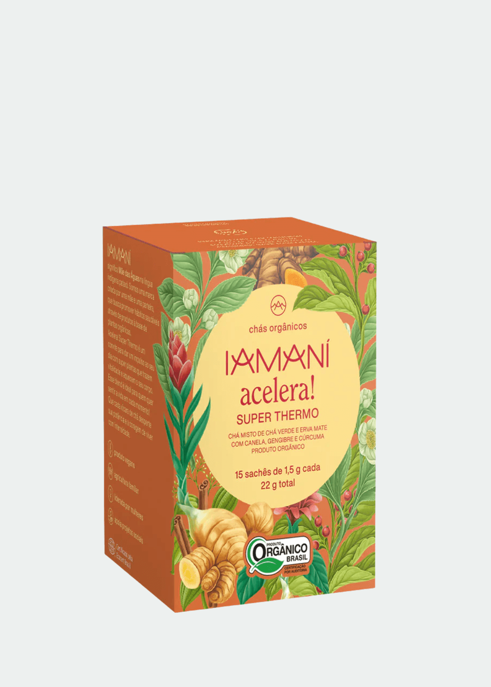 Chá Orgânico Acelera! Iamaní - 15 Sachês