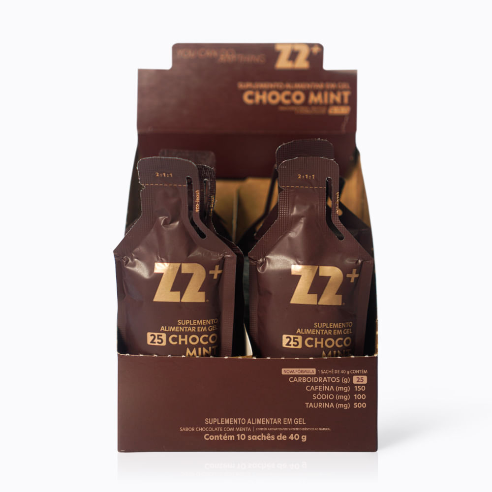 Energy Gel Z2+ Choco Mint | Display 10un (25carb) — Track&Field