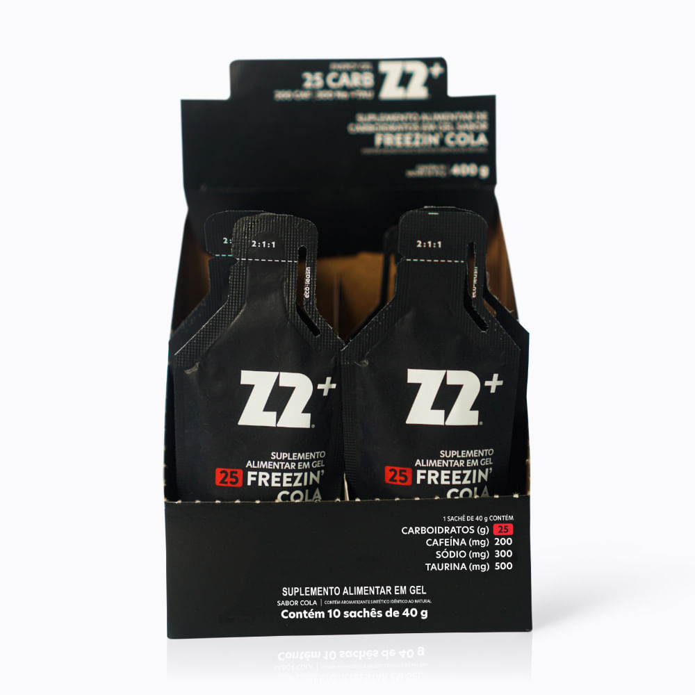 Energy Gel Z2+ Freezin Cola | Display 10un (25carb) — Track&Field