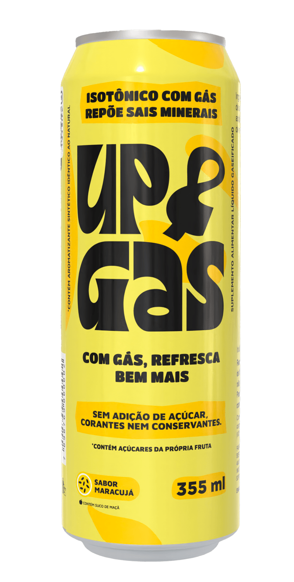 Isotônico Gaseificado Maracujá Up&gás - Pack 6 Unidades